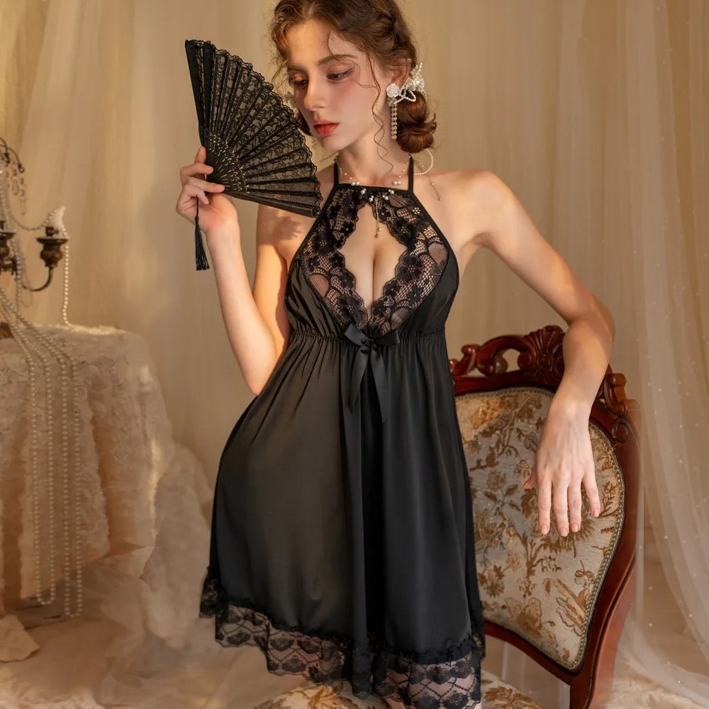 Intimate Lingerie Hollow Elegant Mesh Nighty