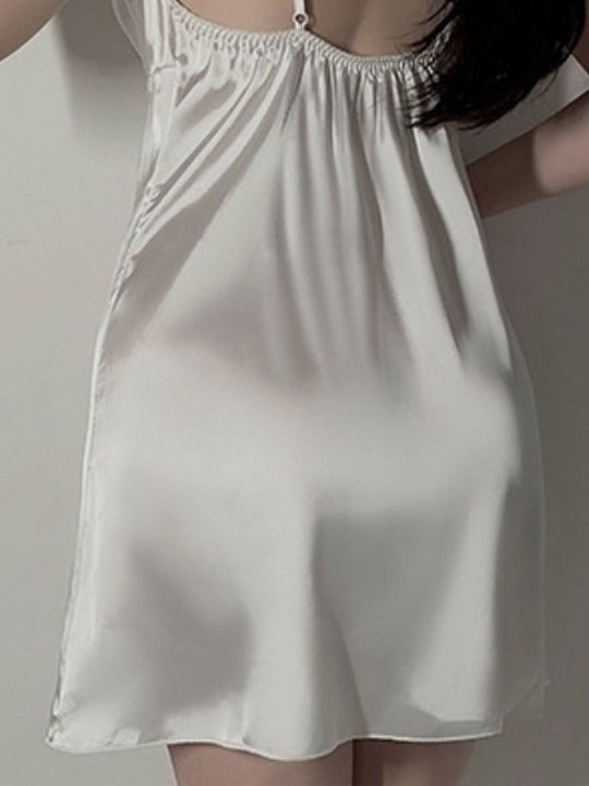 moonlit Grace Satin Slip Dress