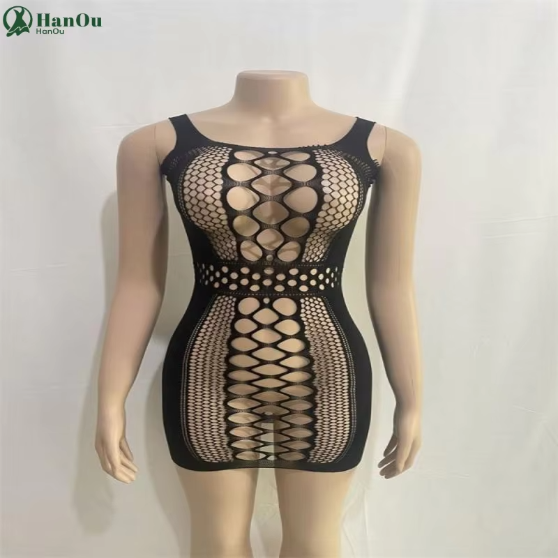 Red Sheer Mesh Night Dress – Fishnet Lingerie Pajama