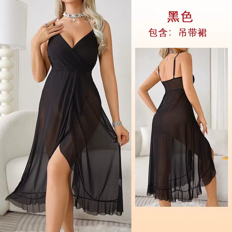 Elegant Spaghetti Strap Wrap Dress