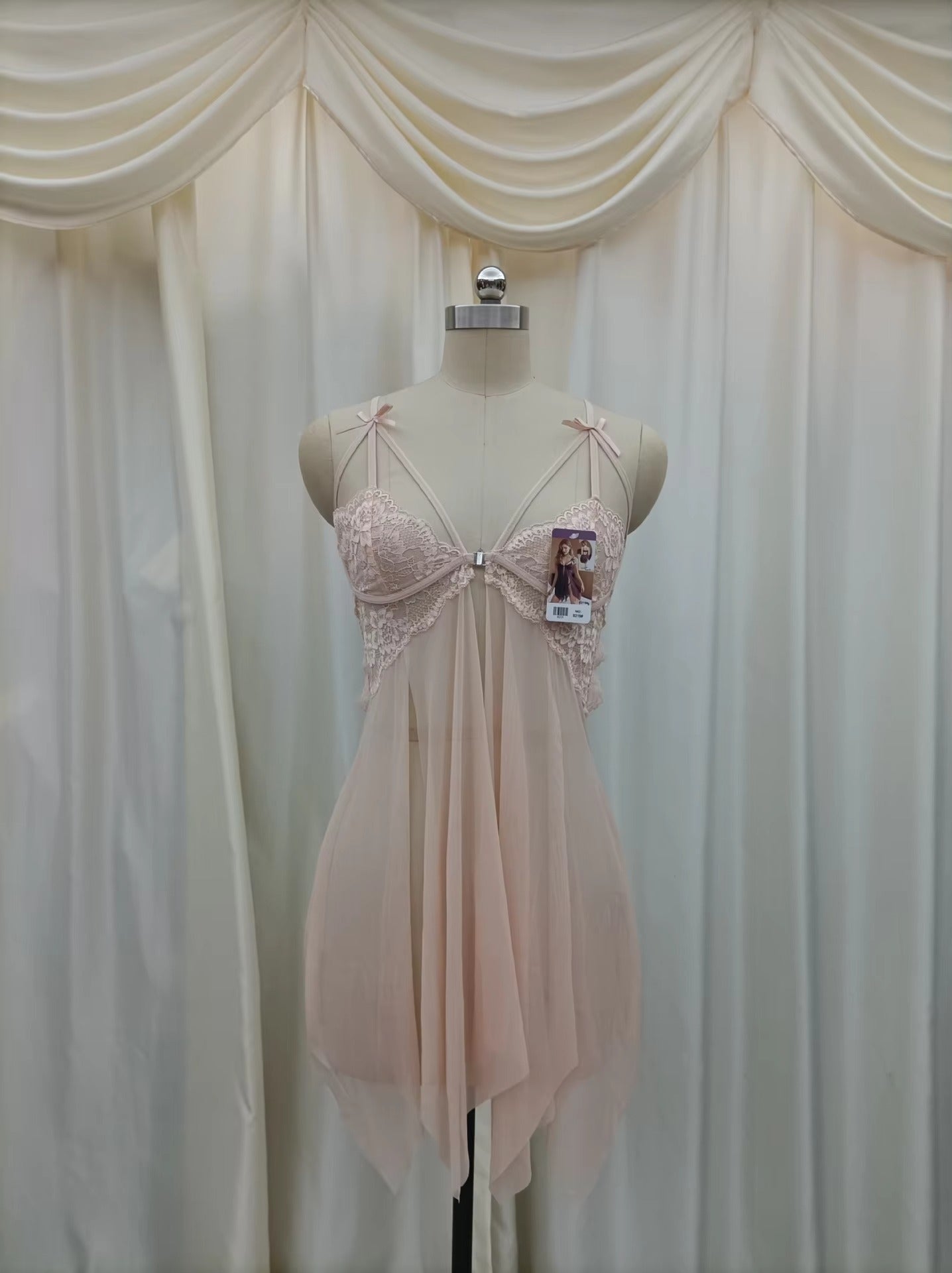 Midnight Amour Sheer Lace Babydoll Set
